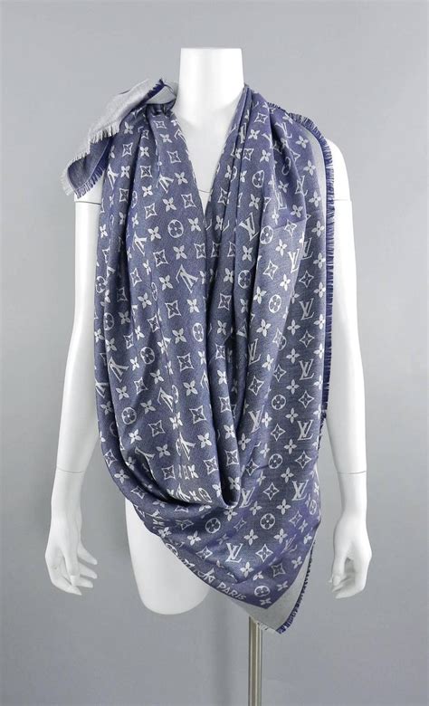 louis vuitton big scarf|louis vuitton denim scarf.